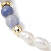 Natural Mixed Gemstone Beads Stretch Bracelets for Women BJEW-JB13316-02-4
