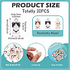 30Pcs Opaque Resin Pendants RESI-TA0004-94-4