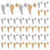 DICOSMETIC 40Pcs 2 Colors 304 Stainless Steel Trapezoid Stud Earring Findings STAS-DC0014-86-1