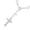Religious Prayer Imitation Pearl Beaded Rosary Bracelet LS-BJEW-O140-01P-3