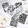 6Pcs 6 Styles Plastic Embossing Folders DIY-SP0005-35-6