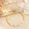 French Style Brass Round Beads Braided Bead Bracelets for Women CU2668-3