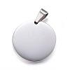 Tarnish Resistant 304 Stainless Steel Pendants STAS-P115-08P-1