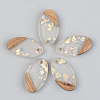 Transparent Resin & Walnut Wood Pendants RESI-S389-041A-E01-1