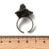 Natural Smoky Quartz Irregular Nugget Open Cuff Rings G-A278-03AB-03-5