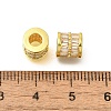 Rack Plating Brass Micro Pave Cubic Zirconia Beads KK-F883-05G-2