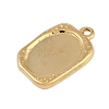 Ion Plating(IP) 304 Stainless Steel Rack Plating Pendant Cabochon Settings STAS-U019-10G-2