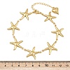Beach 304 Stainless Steel Shell Sea Animals Link Chain Bracelets BJEW-D359-15D-G-3