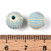 Painted Opaque Acrylic Beads OACR-T029-02G-3