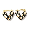 Rack Plating Brass Enamel Hoop Earrings EJEW-B062-11G-04-1