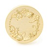 Golden Tone Round Wax Seal Brass Stamp Heads LS-AJEW-Z034-01G-04-2