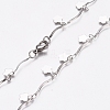 Non-Tarnish 304 Stainless Steel Flower Charm Necklaces NJEW-G336-07P-2