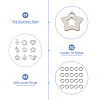  Jewelry 90Pcs 9 Style 304 Stainless Steel Charms STAS-PJ0001-41-14