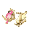 304 Stainless Steel Enamel Pendants STAS-P415-07G-02-2