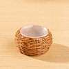 Resin Bamboo Rattan Miniature Food Storage Ornaments PW-WG81F97-04-1