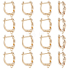 16Pcs Brass Hoop Earring Findings with Latch Back Closure KK-PH0012-17-1