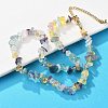 Natural Fluorite Chips Beaded Necklace NJEW-FZ00004-08-2