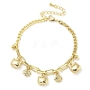 Brass Charm Bracelets BJEW-C083-05G-4