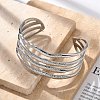 304 Stainless Steel Cuff Bangles BJEW-B108-10P-2