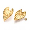 304 Stainless Steel Stud Earrings EJEW-N059-12G-2