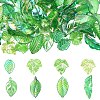 80Pcs 8 Colors UV Plating Acrylic Pendants OACR-YW0003-88-1