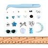 ABS Plastic Imitation Pearl & Alloy & Acrylic & Resin Cabochons Findings Kits DIY-FS0009-78-5