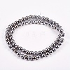 Electroplate Non-magnetic Synthetic Hematite Beads Strands G-J169A-6mm-02-2