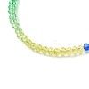 Faceted Rondelle Glass Beaded Necklace for Women NJEW-M208-01J-4