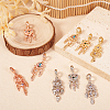  24Pcs 12 Styles Rack Plating Alloy European Dangle Charms MPDL-TA0001-04-15