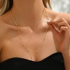 Elegant Brass Satellite Chain Necklaces for Daily XX2415-4-2