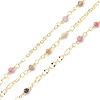 Brass & Natural Tourmaline Handmade Beaded Chain CHC-D029-15G-10-1