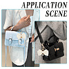 2Pcs 2 Styles Zinc Alloy with Plastic and Polyester Keychain KEYC-BBC0001-03-5