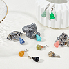   10Pcs 10 Style Gemstone Pendants G-PH0001-37-2