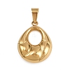 304 Stainless Steel Pendants STAS-P407-04B-G-1