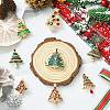 9Pcs 9 Styles Christmas Tree Enamel Pins JEWB-CJ0003-28-6