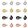 16Pcs 4 Colors Brass Micro Pave Cubic Zirconia Tube Bails ZIRC-HY0001-09-1