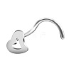 316L Surgical Stainless Steel Heart Fishtail Nose Rings WGE50C7-03-2