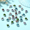 30Pcs 5 Colors Flat Round Alloy Charms RGLA-YW0002-06-4