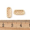 Brass Micro Pave Clear Cubic Zirconia Spacer Bars KK-U052-07G-2