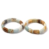 Natural Flower Amazonite Bead Stretch Bracelets for Women Men BJEW-C097-02A-11-1