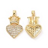 Brass Micro Pave Cubic Zirconia Pendants KK-A181-VA302-2-1