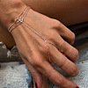 Alloy Pave Clear Cubic Zirconia Link Ring Bracelets FS-WG92F04-02-2