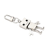 Alloy Rhinestone Robot Pendant Decorations HJEW-JM04372-4
