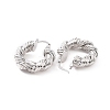 Brass Twist Rope Shape Hoop Earrings for Women EJEW-F303-07P-2