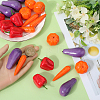 40Pcs 4 Styles Foam Artificial Vegetables AJEW-GF0009-58-3