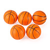 5Pcs PU Leather Mini Imitation Basketball for Doll Decorations AJEW-TA0002-47-2