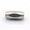 304 Stainless Steel Matte Surface Magnetic Clasps with Glue-in Ends STAS-O042-C-31-2
