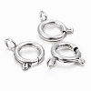 Tarnish Resistant 304 Stainless Steel Smooth Surface Spring Ring Clasps LS-STAS-H396-D-02P-2