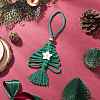 Cotton Christmas Trees Pendant Decoration HJEW-JM03830-02-1