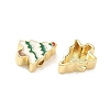 Christmas Brass Enamel Beads KK-I474-G22-2